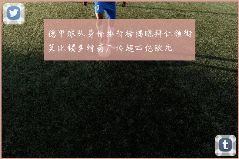 德甲球队身价排行榜揭晓拜仁领衔莱比锡多特药厂均超四亿欧元